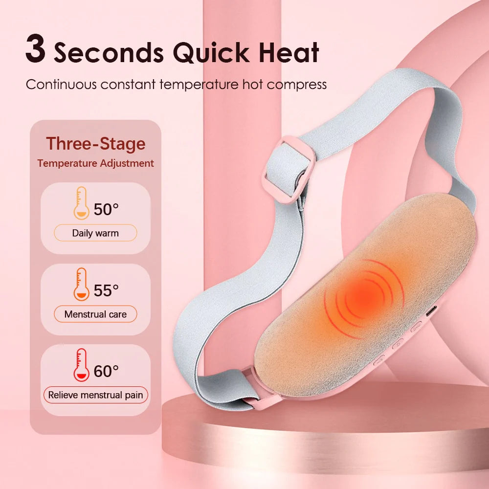 Electric Period Cramp Reliever Vibrator Belt for Menstrual Relief Pain