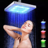 LED Colorful Shower Head 8in Square Shower Automatic Light Up